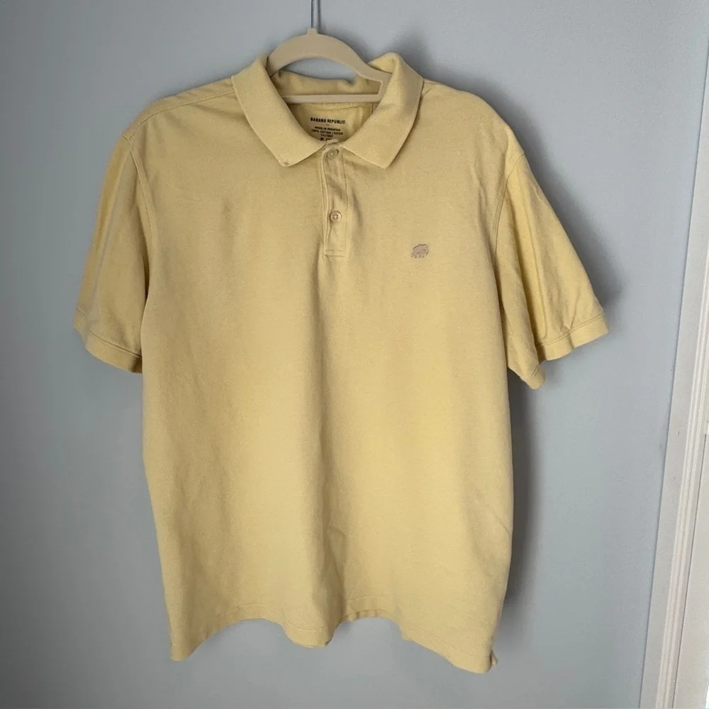 Banana Republic Yellow Men’s Short-sleeved Polo XL